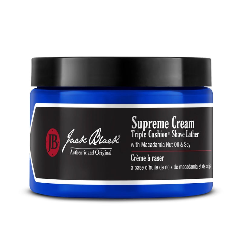 Jack Black  Supreme Cream Triple Cushion Shave Lather  PureScience Formula Macadamia Nut Oil and Soy Luxurious Shaving Cream Hydrates Skin Reduced Razor Burn 95 oz