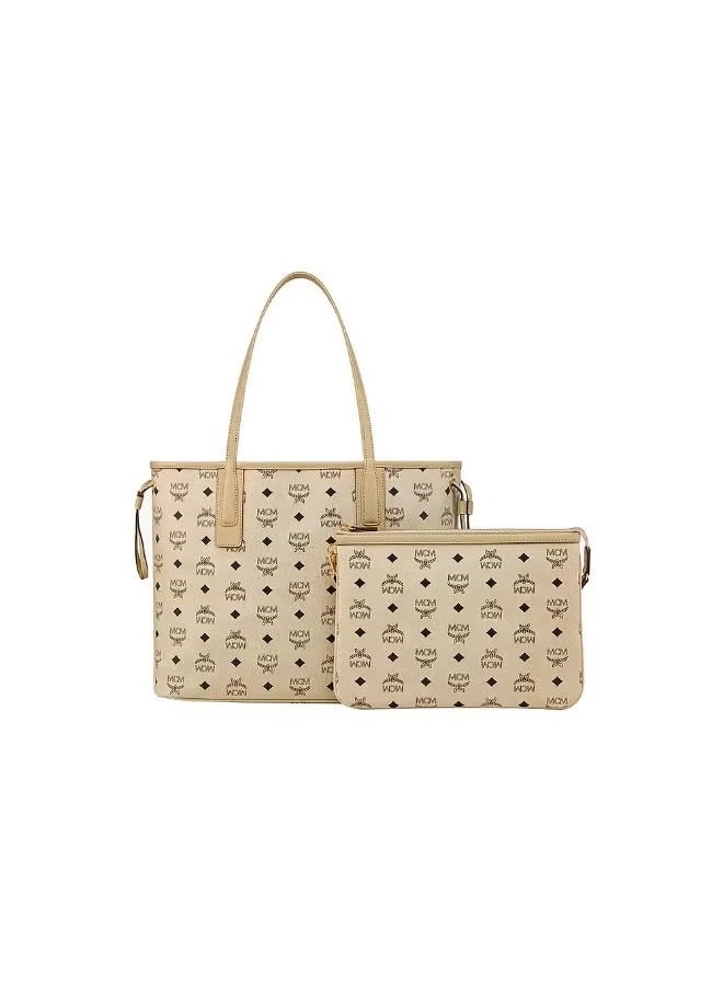MCM TONI Medium handbag Diagonal tote bag（OFF-White） - Image 2