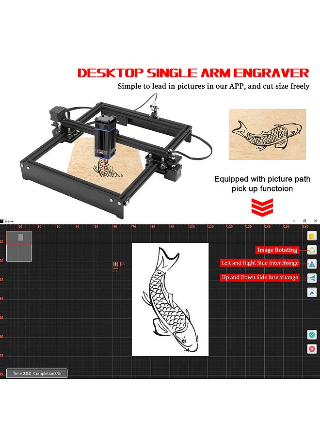 Generic - Desktop Single-Arm Universal Engraver Accessory Portable DIY Engraving Carving Machine Parts Mini Carver Carvehead - Image 1