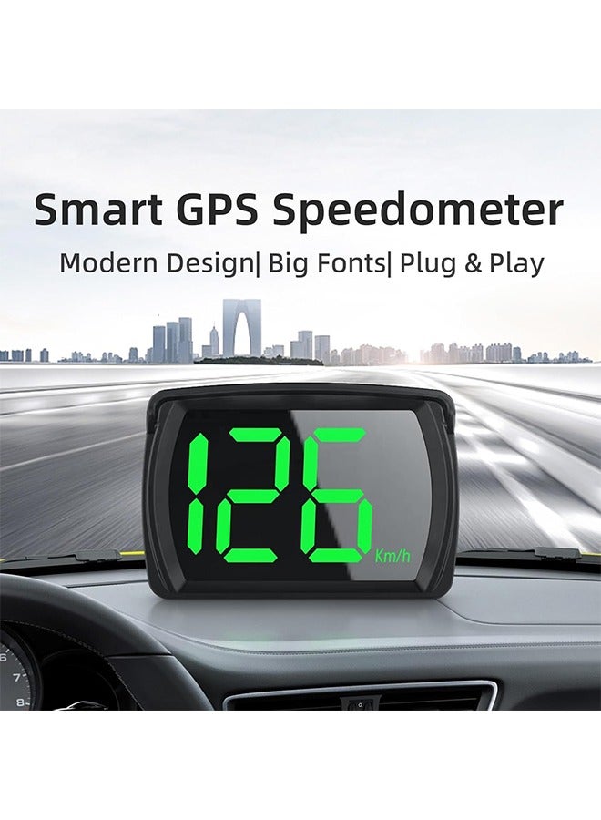داريو عداد سرعة GPS بمنفذ USB مع شاشة عرض أمامية HUD، تركيب مباشر بلا تطبيق مع إنذار السرعة الزائدة، سطوع تلقائي وعرض رقمي فوري، متوافق مع السيارات، الشاحنات، الدراجات النارية والسكوتر الكهربائي - Image 2