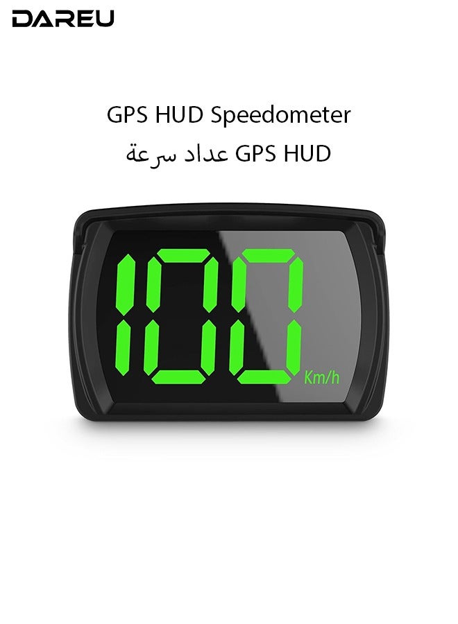 داريو عداد سرعة GPS بمنفذ USB مع شاشة عرض أمامية HUD، تركيب مباشر بلا تطبيق مع إنذار السرعة الزائدة، سطوع تلقائي وعرض رقمي فوري، متوافق مع السيارات، الشاحنات، الدراجات النارية والسكوتر الكهربائي - Image 1