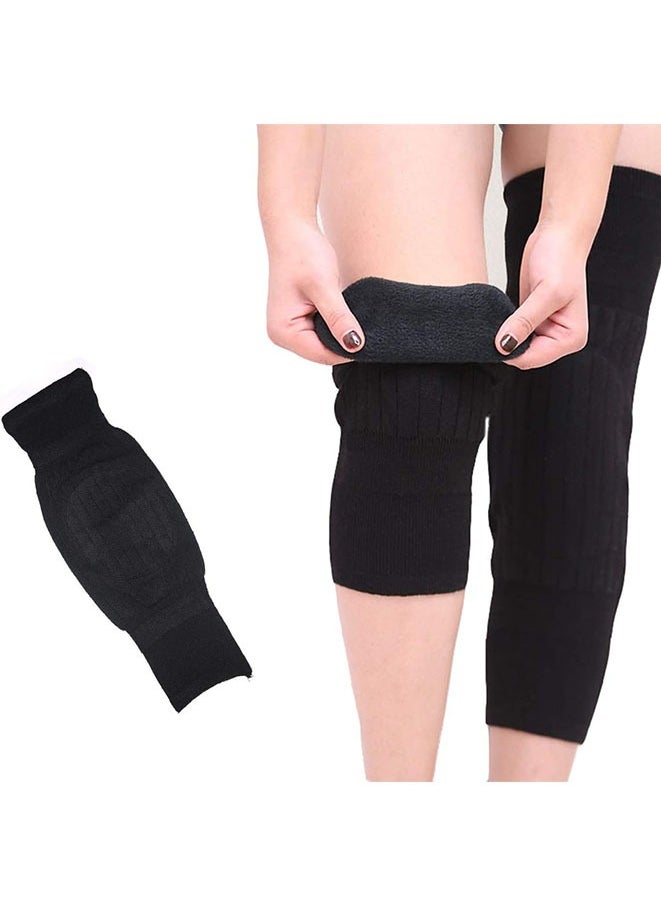 Unisex Cashmere Knee Brace Pads Knee Warmers Thicken Lengthen Breathable Elastic Knee Sleeves Support Protector(Black) - pzsku/Z158263A4F7CE488BE32FZ/45/_/1725603084/feed8134-612b-46d1-bbb0-0e05e6a05864