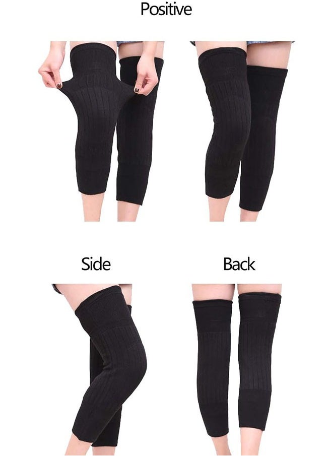 Unisex Cashmere Knee Brace Pads Knee Warmers Thicken Lengthen Breathable Elastic Knee Sleeves Support Protector(Black) - pzsku/Z158263A4F7CE488BE32FZ/45/_/1725603088/169355da-fb52-45ed-8a77-00baa4dfd8c6