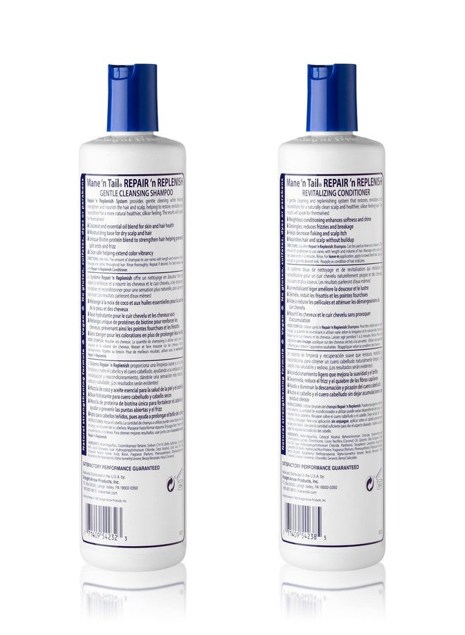Mane 'n Tail Mane ’n Tail Repair ’n Replenish Shampoo & Conditioner (Pack of 2) - Sulfate-Free, Gentle Cleansing & Nourishing System for Curly & Natural Hair (11.2 oz Each) - Image 2