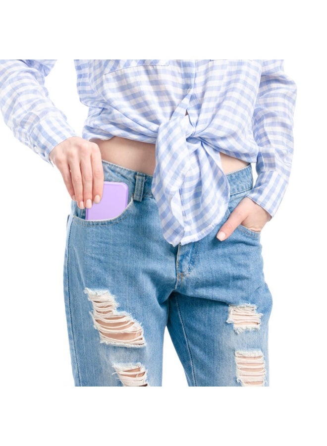 wobsion مرآة صغيرة مع أضواء LED مرآة مكياج مدمجة 1x3x مرآة سفر صغيرة مع تكبير محمولة لحقيبة اليد هدايا للفتيات بنفسجي - Image 3