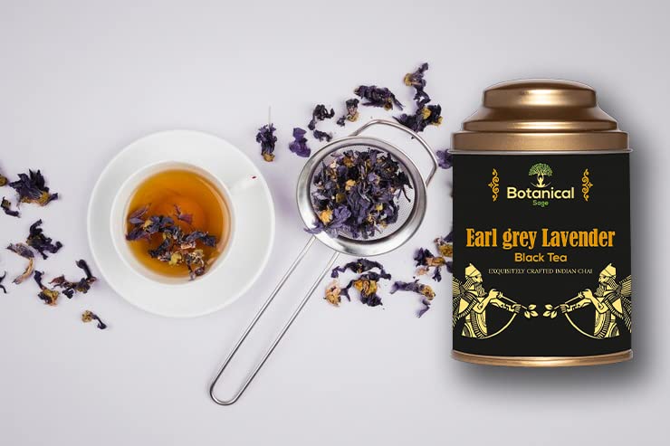 Botanical Sage- Earl Grey Lavender Black Tea 100g With Free Tea Infuser | Darjeeling Black Tea With Lavender | Selelcted | Luxury Tea - Image 3