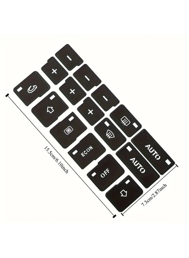 16Pcs AC Button Repair Stickers For Audi A4 B6 B7 2000 2004 Durable Plastic - Image 2