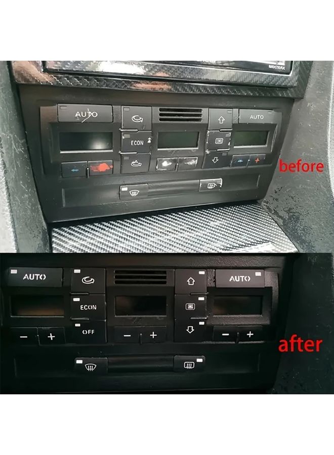 16Pcs AC Button Repair Stickers For Audi A4 B6 B7 2000 2004 Durable Plastic - Image 5