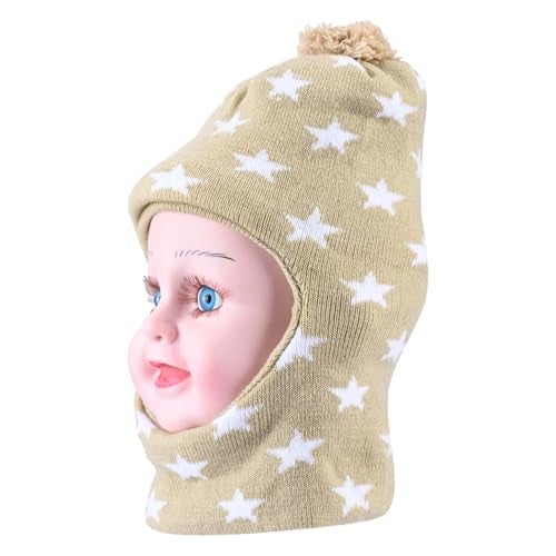 Queen Style Cute Woolen Monkey Caps for Boys and Girls (Fit for Age 2-5 Years- Pack of 2) (in, Age, 2 Years, 5 Years, Beige and Yellow) - Image 3