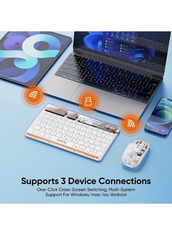 Vidvie KB05 Transparent Smart Wireless Keyboard – Sleek and Modern Typing Experience - Image 4