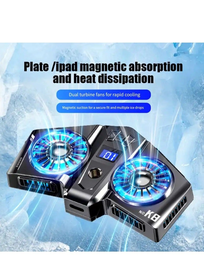 Memo K8A Magnetic Radiator Dual Cooling Fan Cooler Semiconductor Mobile Phone Radiator - Image 2