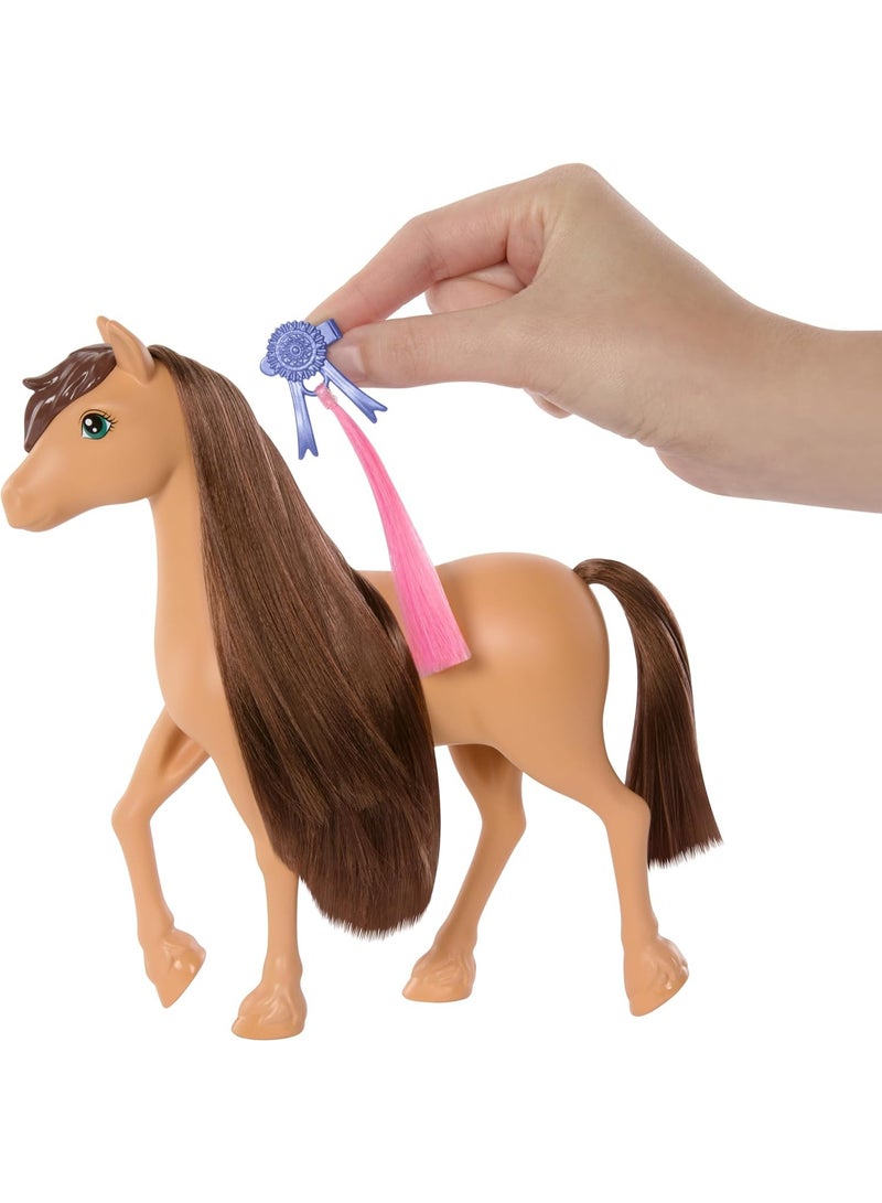 Barbie ألغاز باربي: مطاردة الخيول الكبرى - مجموعة باربي وبيبر للخيول HXJ29 - Image 2