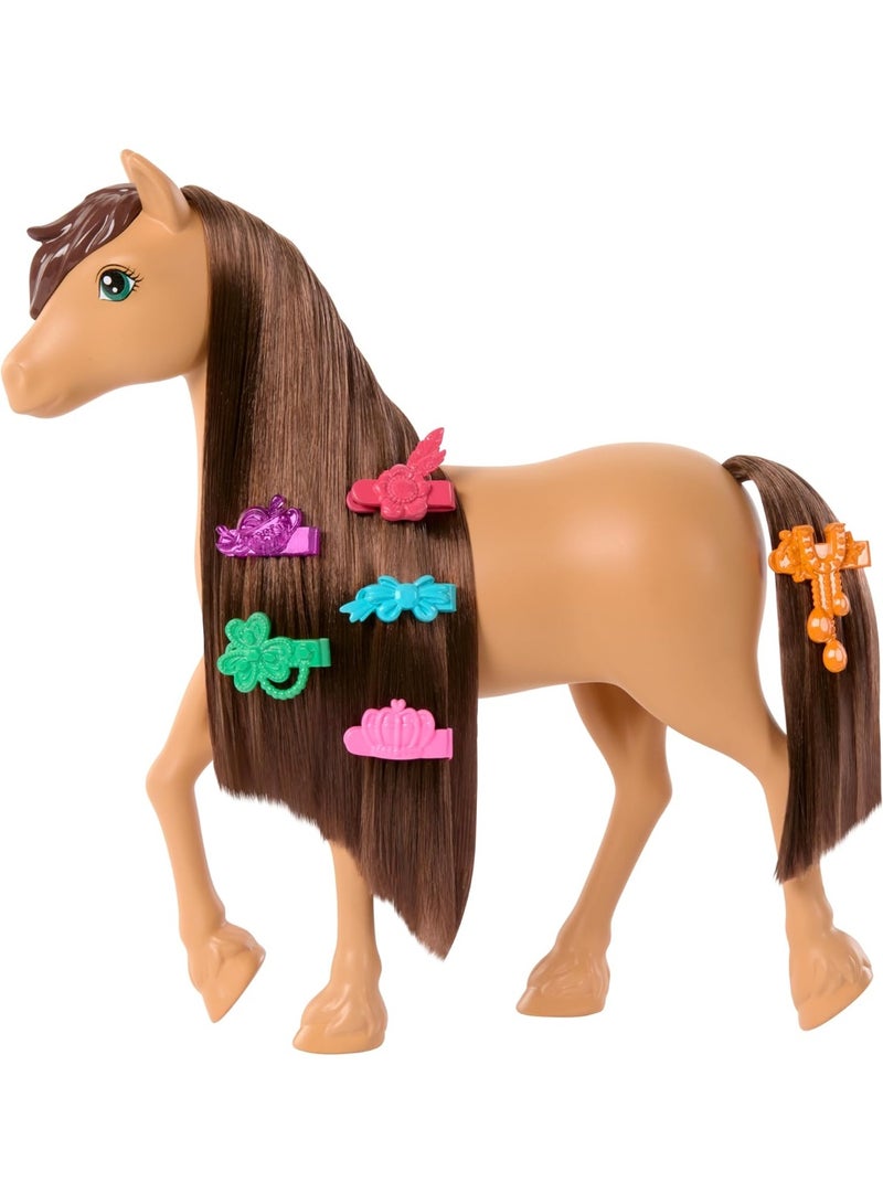 Barbie ألغاز باربي: مطاردة الخيول الكبرى - مجموعة باربي وبيبر للخيول HXJ29 - Image 4