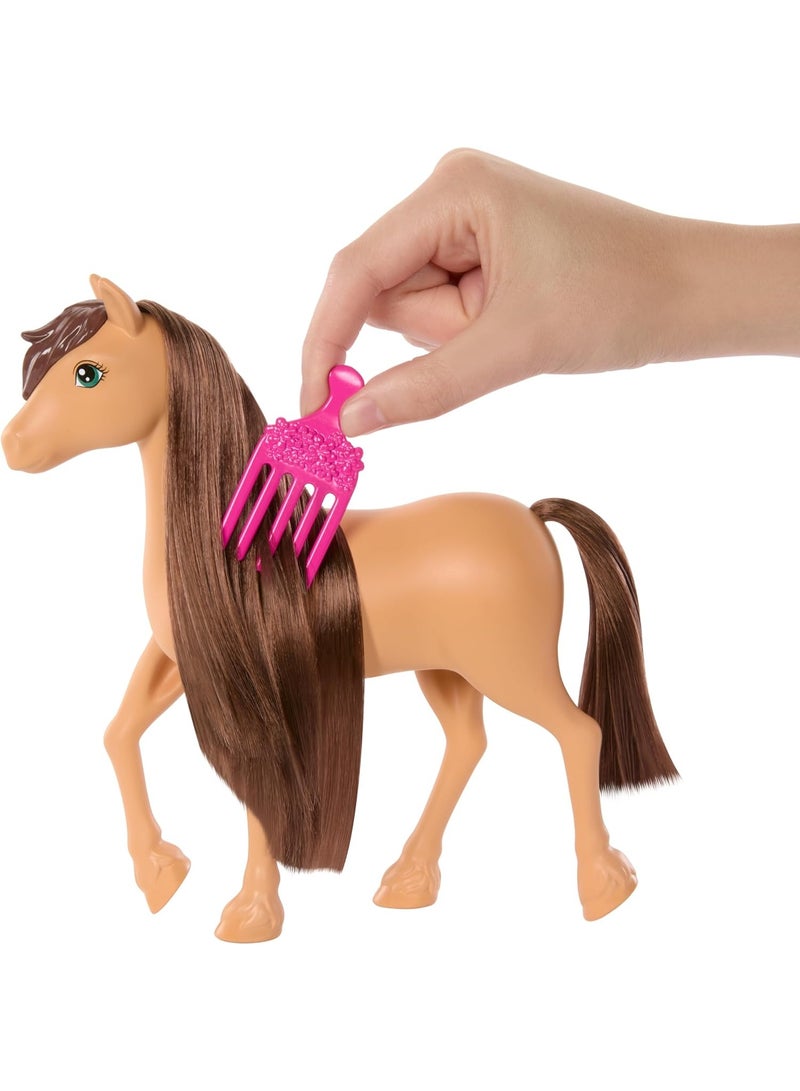 Barbie ألغاز باربي: مطاردة الخيول الكبرى - مجموعة باربي وبيبر للخيول HXJ29 - Image 3