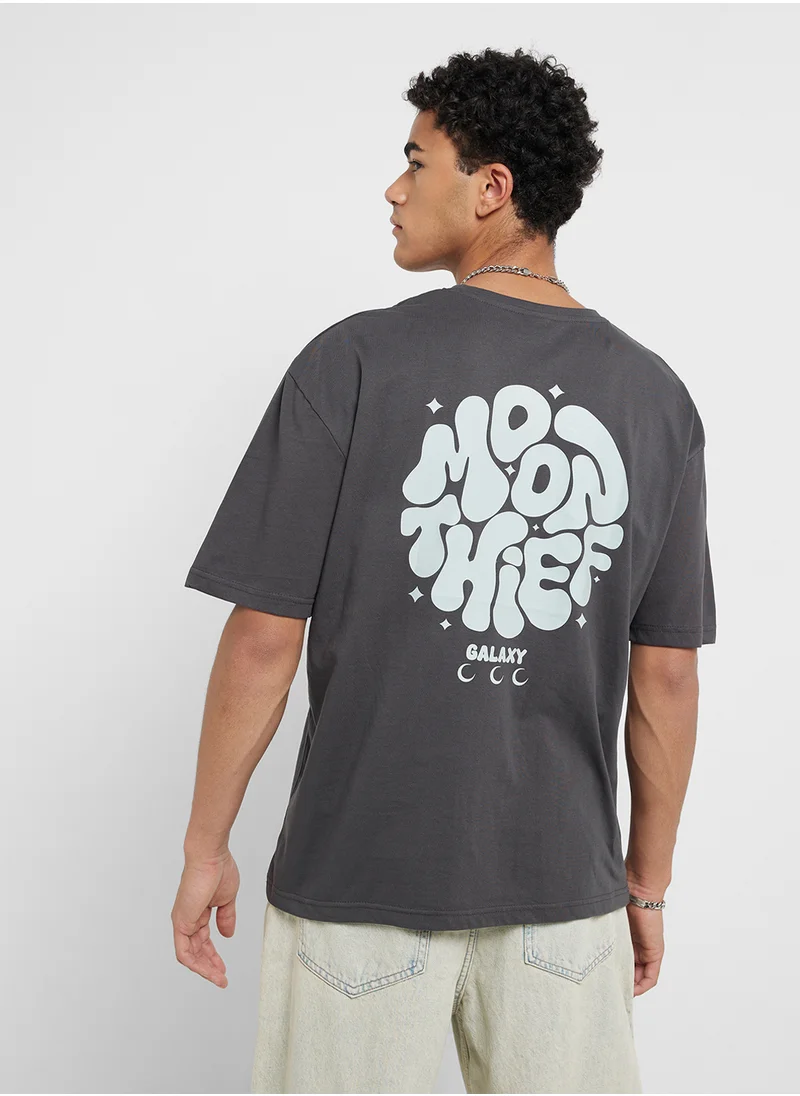 سفنتي فايف Oversized Graphic T-Shirt