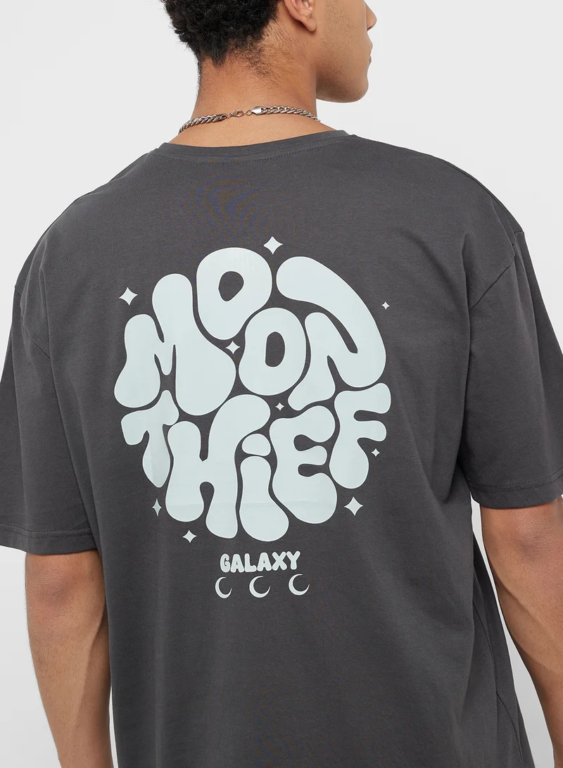 سفنتي فايف Oversized Graphic T-Shirt