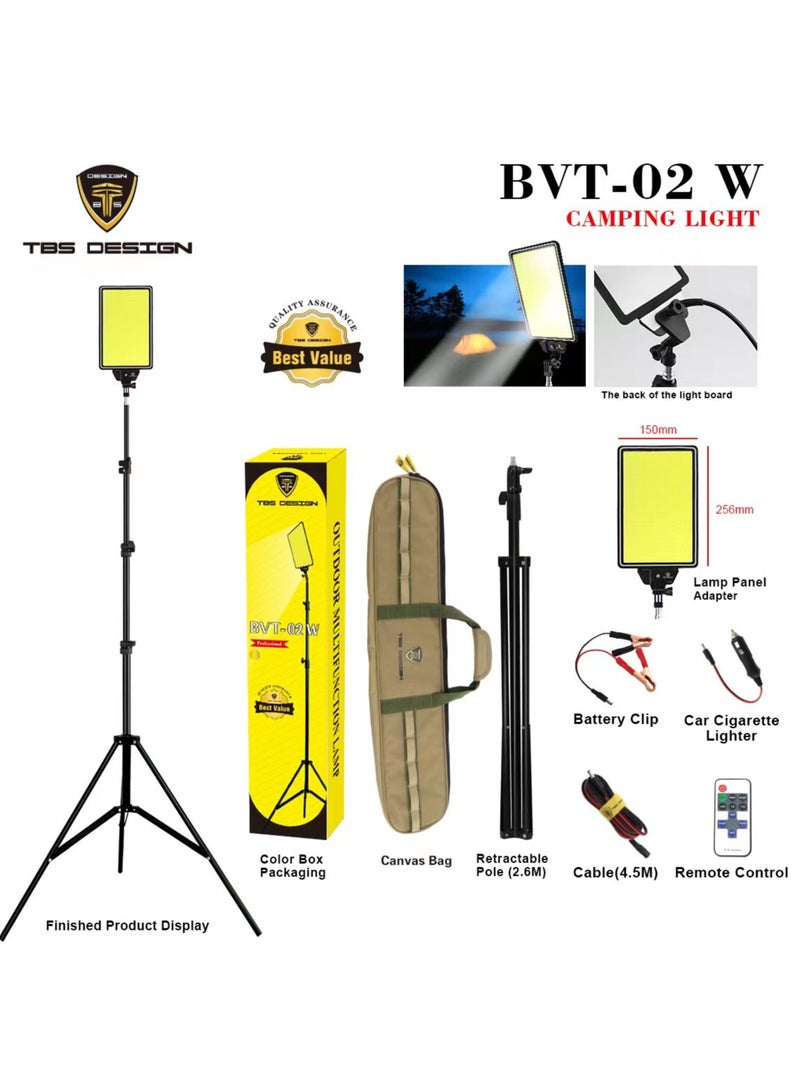 تي بي إٍس ديزاين ضوء تخييم TBS DESIGN BVT 02 الأبيض، ضوء ساطع جداً، أحدث طراز سانارا مع جهاز تحكم عن بُعد، الأبيض الأفضل للتخييم والأنشطة الخارجية. - Image 2