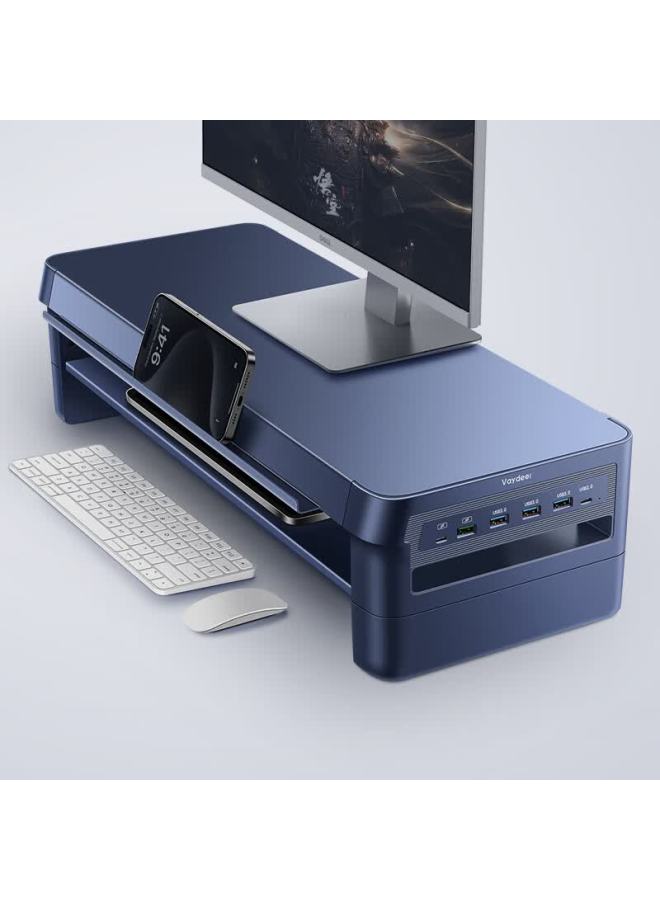 Deer Is Luwei Monitor Riser Laptop Stand, Computer Desk Riser, Front Phone Stand, Charger, Usb3.0 Expansion, Pd Super Fast Charging, Zw0231-jd - Image 2