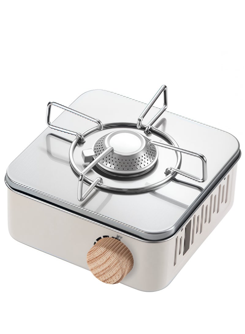 SMARTX Portable Mini Camping Gas Stove Backpacking Stove with Piezo Ignition Stable Support Wind-Resistance Camp Stove for Outdoor Trip Camping Hiking Cooking - Image 1