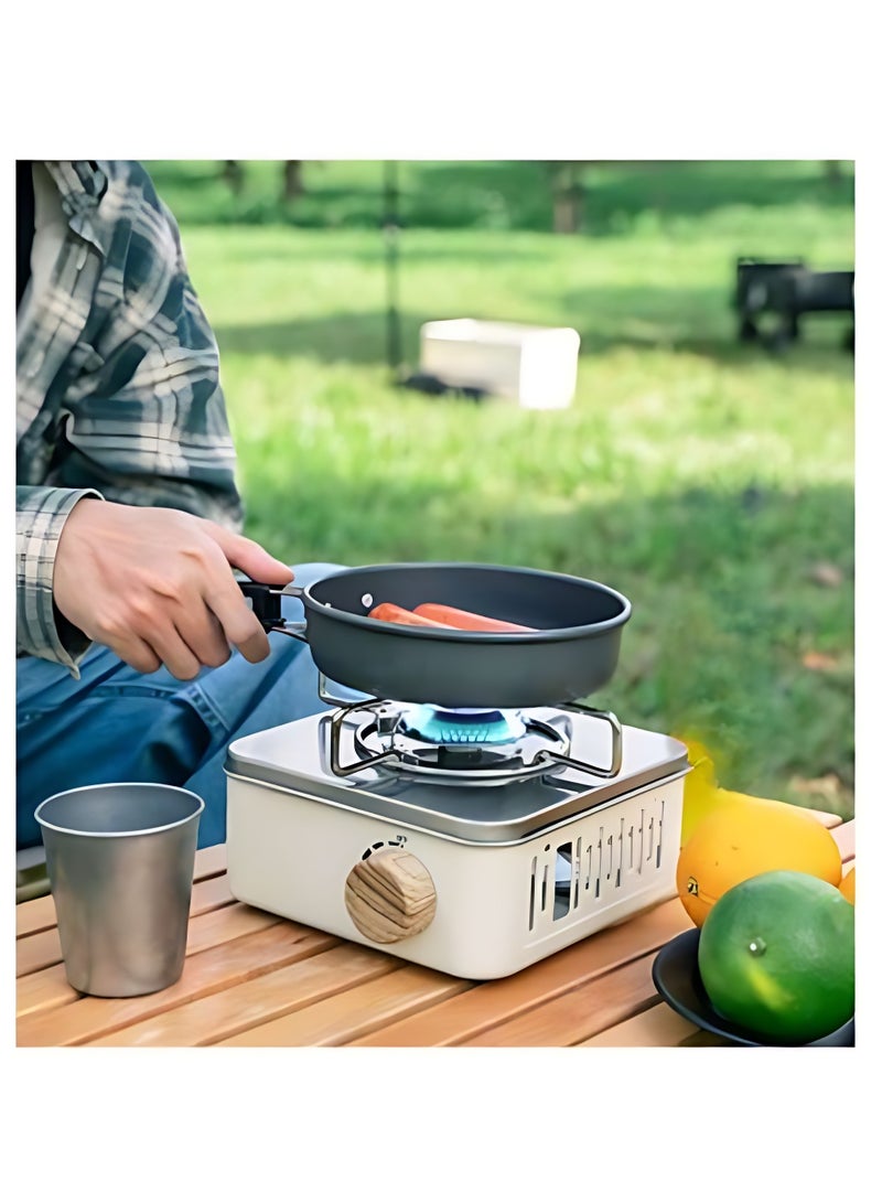 SMARTX Portable Mini Camping Gas Stove Backpacking Stove with Piezo Ignition Stable Support Wind-Resistance Camp Stove for Outdoor Trip Camping Hiking Cooking - Image 2