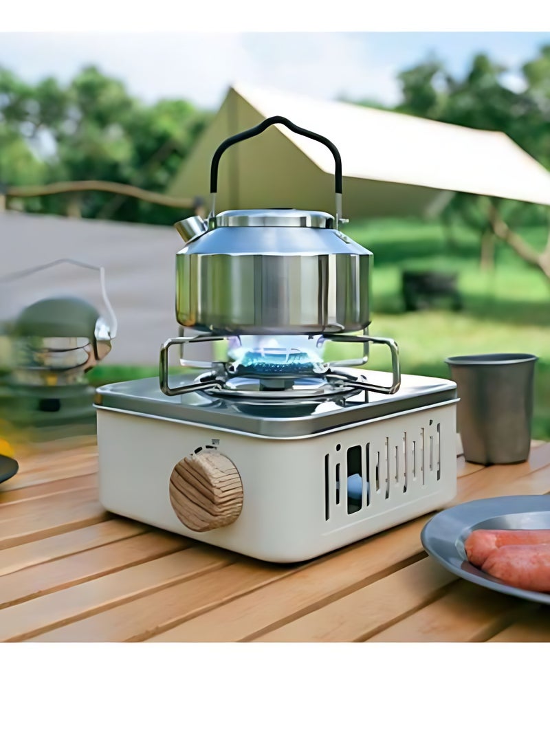 SMARTX Portable Mini Camping Gas Stove Backpacking Stove with Piezo Ignition Stable Support Wind-Resistance Camp Stove for Outdoor Trip Camping Hiking Cooking - Image 4