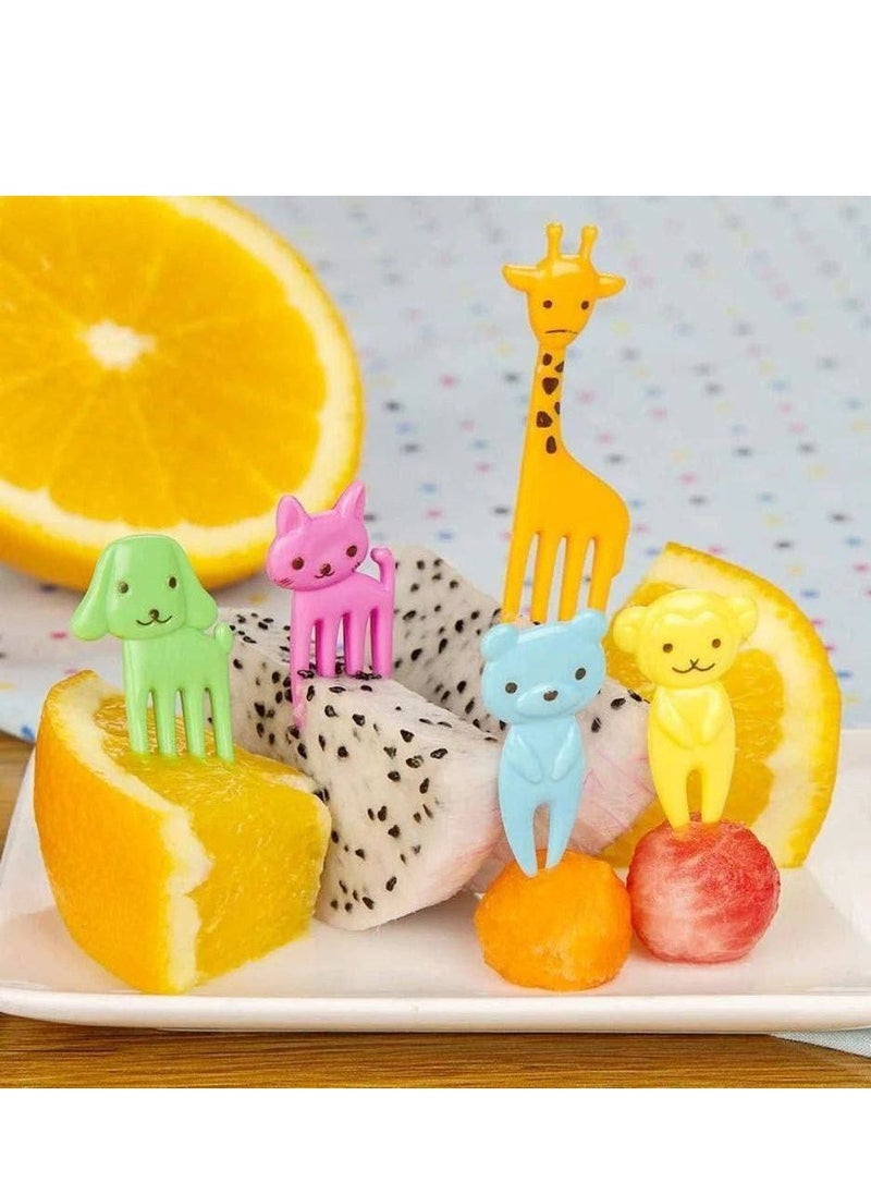 Generic - A set of very cheerful animal-shaped fruit forks for children (10 pieces) - Image 1