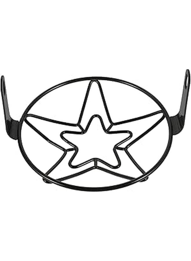 Black Motorcycle Headlight Grill Cover With Pentagram Mesh For Cruiser Bikes - Image 1