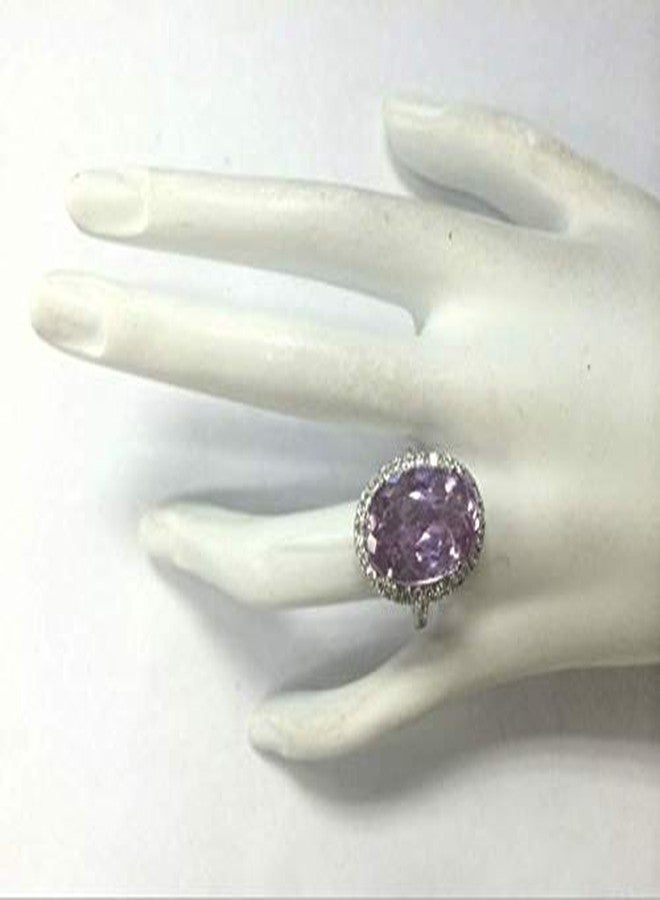 MAIHAO Fashion Ring Women 925 Silver Oval Cut Pink Kunzite Ring Engagement Wedding Band Ring Size 6-10 (US Code 6) - Image 5