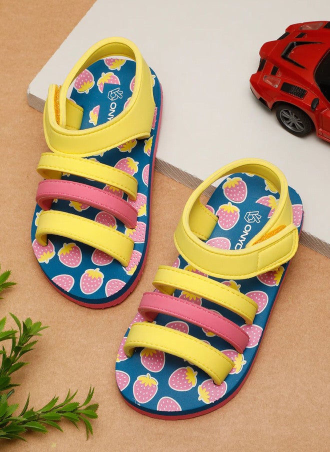 ONYC Store صنادل ONYC للأطفال بتصميم حذاء مع لاصق فلكرو - Image 1