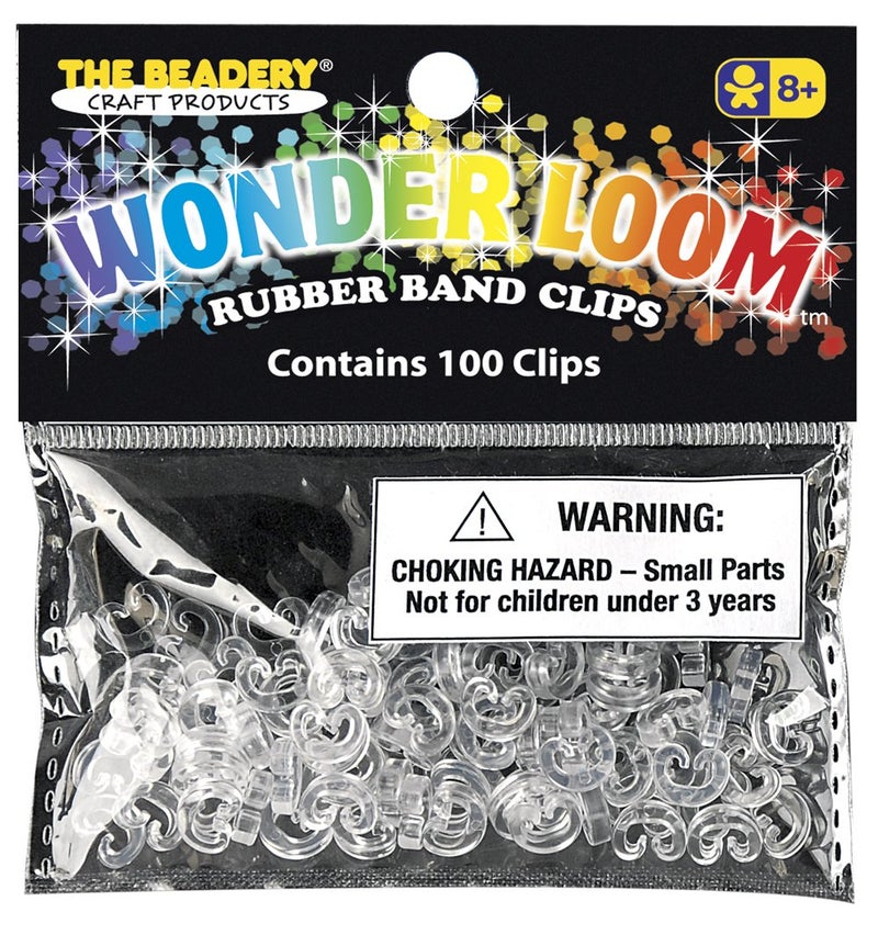 The Beadery - WonderLoom C-Clips, Clear - 100 Pieces - 7307 - Image 1