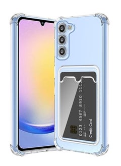 Generic Samsung Galaxy A35 Clear Case with Card Slot Soft TPU Bumper Slim Protective Cover with Card Holder Cute Card Holder Slim Fit Protective Phone Cover - Clear  - Image 1