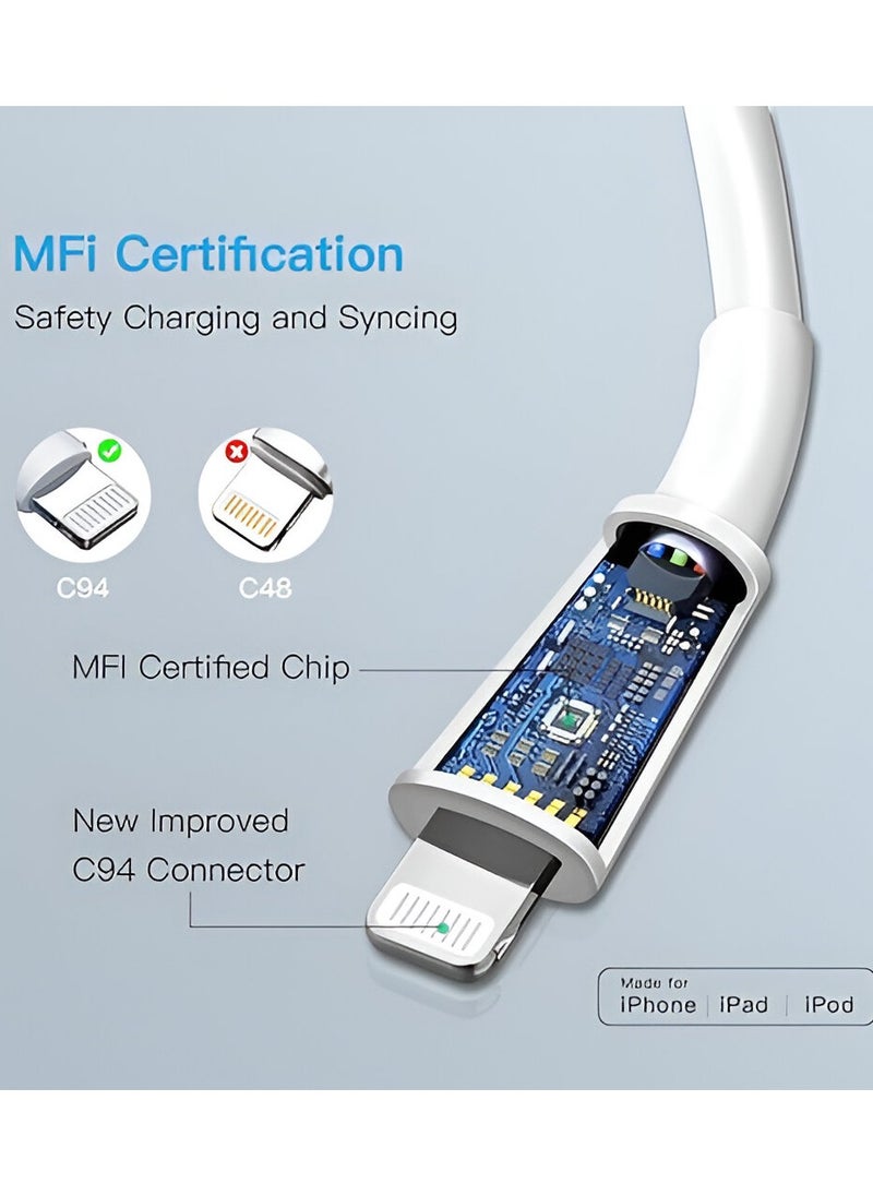 USB C to Lightning Cable [MFi Certified] 3FT Fast Charger Cable Power Delivery Type C Charging Cord Compatible with iPhone 14 13 13 Pro Max 12 12 Pro Max 11 XS XR X 8 iPad
