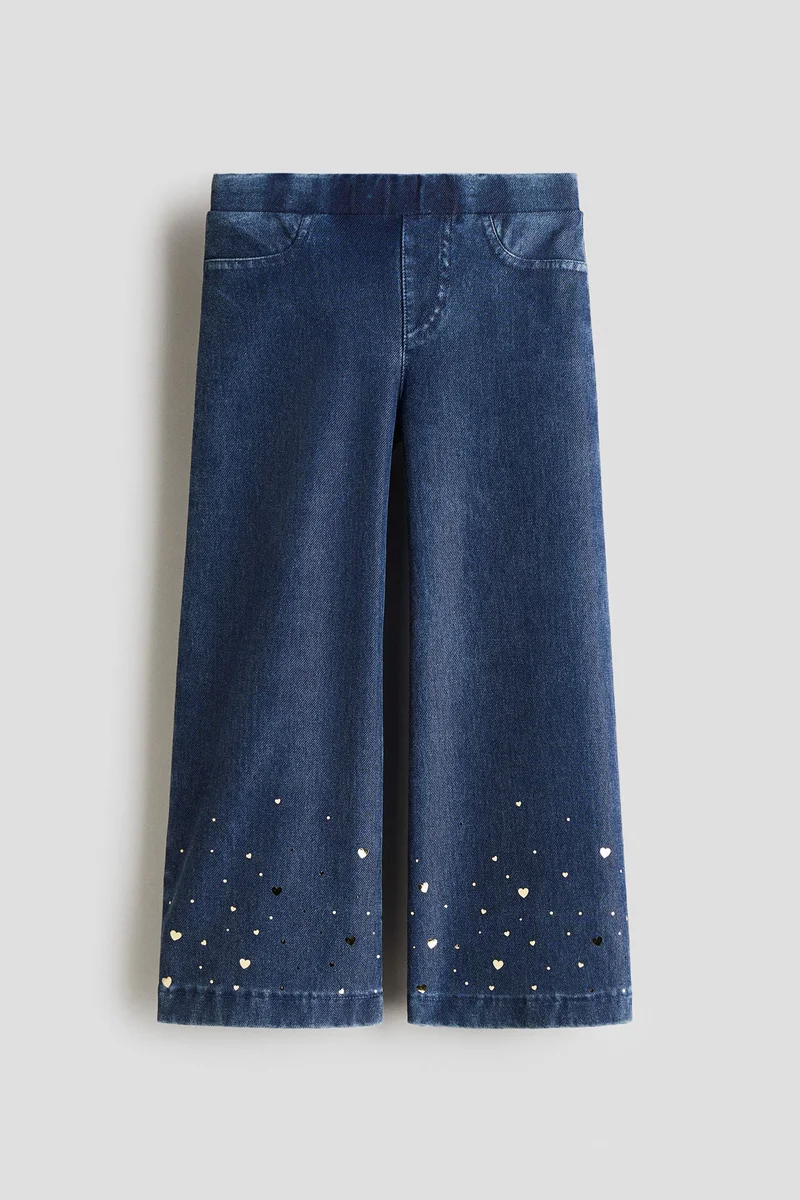 H&M Wide denim-look trousers