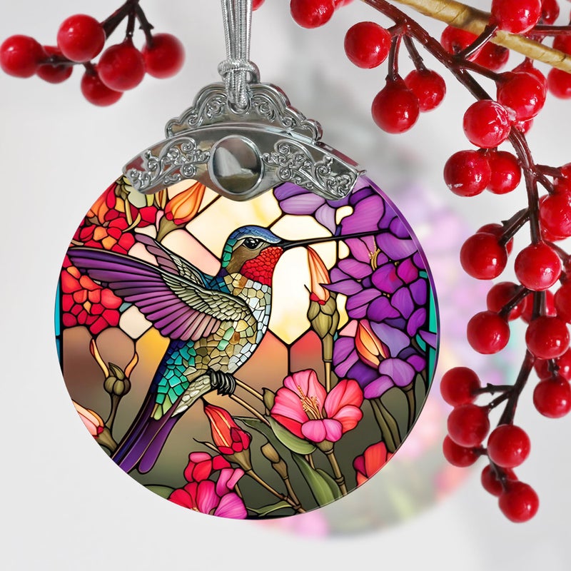 Jocidea Hummingbird Christmas Ornament - Jocidea Hummingbird Decor - Hummingbird Christmas Tree Ornament - Hummingbird Christmas Decorations - Hummingbird Gifts Ideas - Xmas Gifts for Hummingbird Lover - Image 5