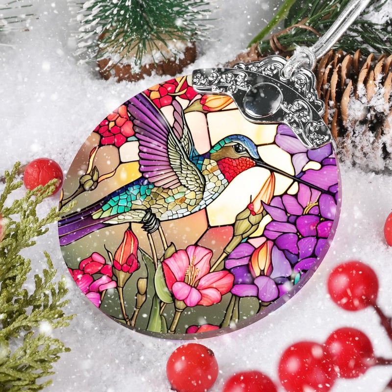 Jocidea Hummingbird Christmas Ornament - Jocidea Hummingbird Decor - Hummingbird Christmas Tree Ornament - Hummingbird Christmas Decorations - Hummingbird Gifts Ideas - Xmas Gifts for Hummingbird Lover - Image 4