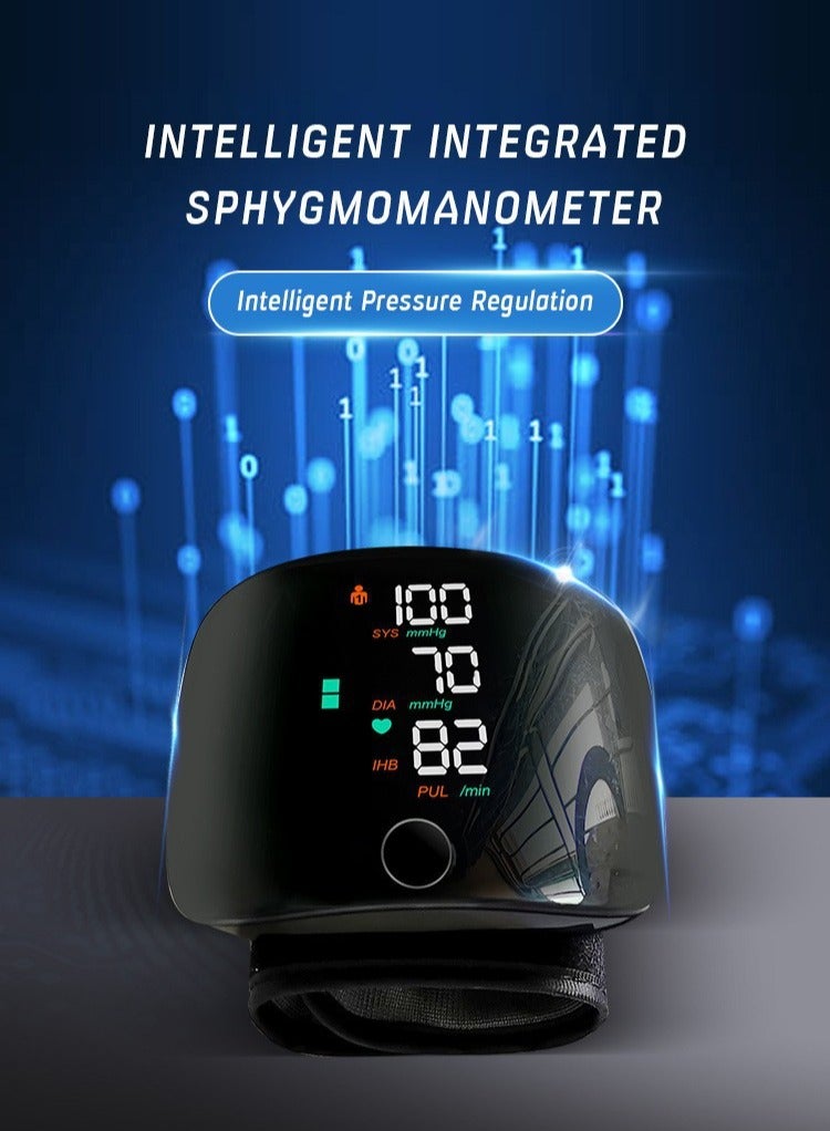 Generic Digital Wrist Blood Pressure Monitor Recharge Sphygmomanometer Tonometer Recharge Tensiometer Heart Rate Pulse Meter (Arabic version） - Image 4