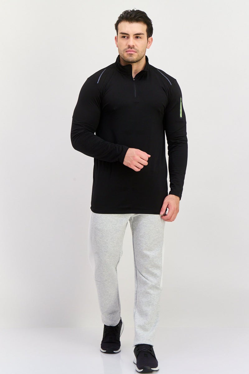 RBX Men Sportswear Fit Long Sleeve Training Jersey,  Black - Image 3