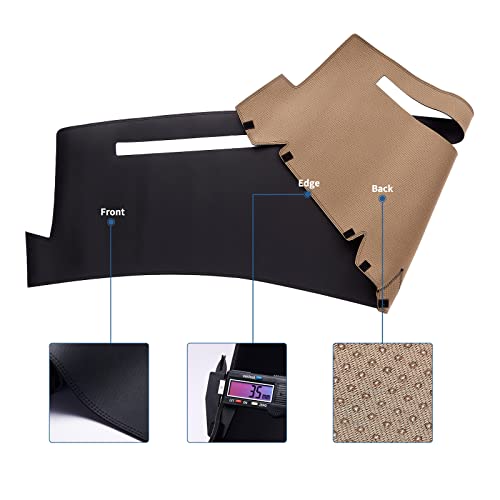 BERKSYDE Dashboard Dash Mat Cover Leather Dashboard Pad Sun Protection Compatible for 99-06 Chevy Silverado GMC Sierra,00-06 Chevy Suburban Tahoe GMC Yukon/XL,01-06 Chevy Avalanche(Black) - Image 4