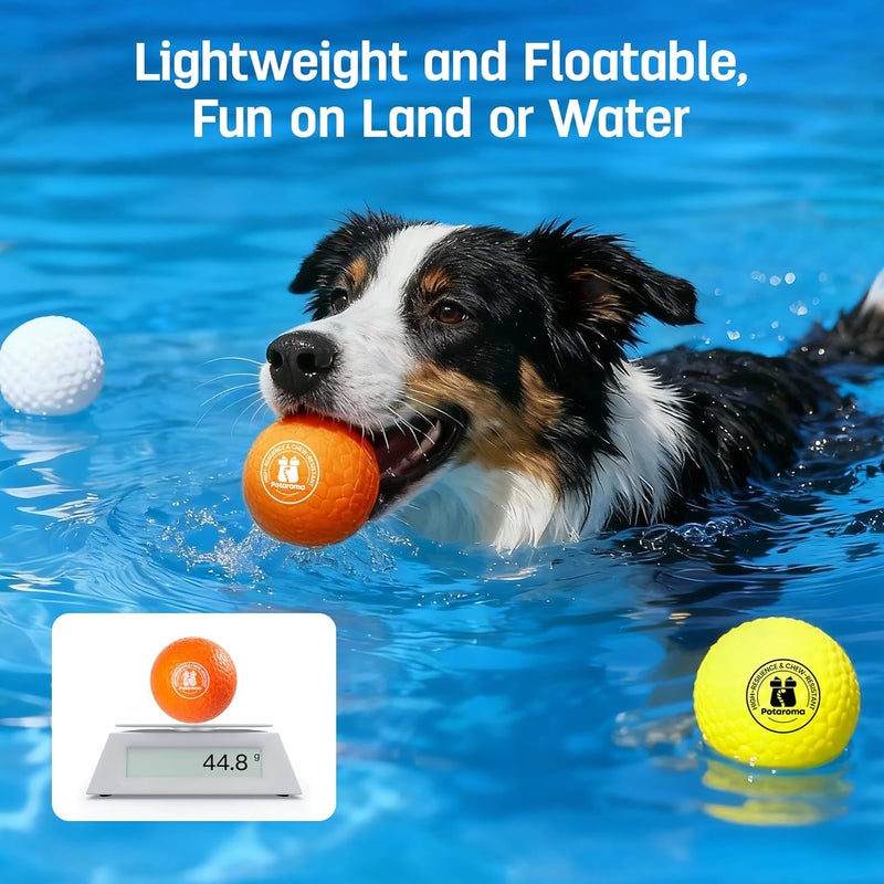 Potaroma Dog Toy Balls for Aggressive Chewers – 3 Pack Indestructible E-TPU Bouncy Pet Fetch Balls Floating Water Pool Toy for Small & Large Dogs, Indoor & Outdoor 2.8 Inch Diameter - Image 5