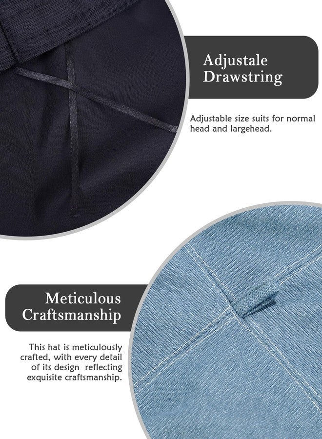 FEOYA Denim Beret Hat for Women French Style Artist Hat Casual Beanie Cap Retro Cool Look - Image 3