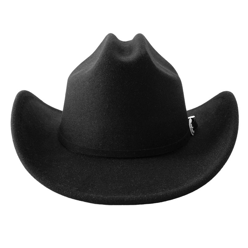 Jastore Kids Western Cowboy Hat for Girl Boy Wide Brim Beach Cowgirl Hat with Belt Buckle Cattleman Cowboys Hats (US, Age, 5 Years, 10 Years, Black) - Image 3