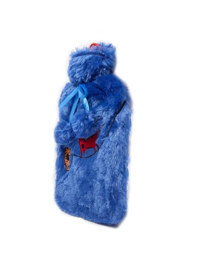 Biggdesign Acrobat Cat Hot Water Plush Bag, Blue