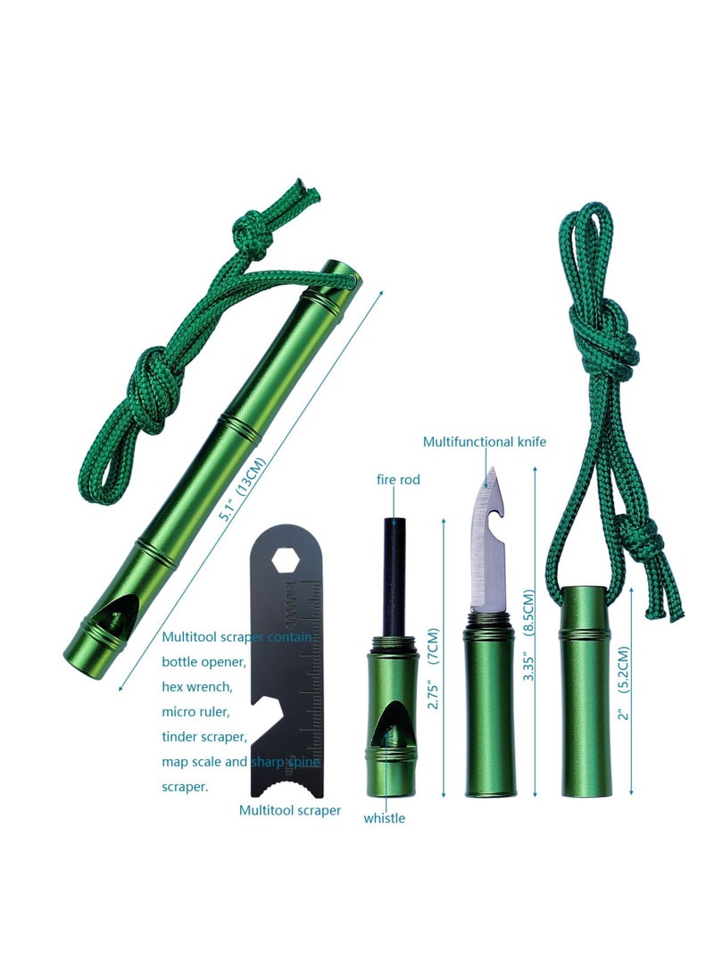 Excefore 3-in-1 Fire Starter Survival Tool with Whistle, Multi Tool for Camping Hiking Survival, Flint fire Stick Knife Whistle Tool Set, Magnesium Rod Fire Starter, Climbing Gear, Gift for Man and Dad  - Image 3