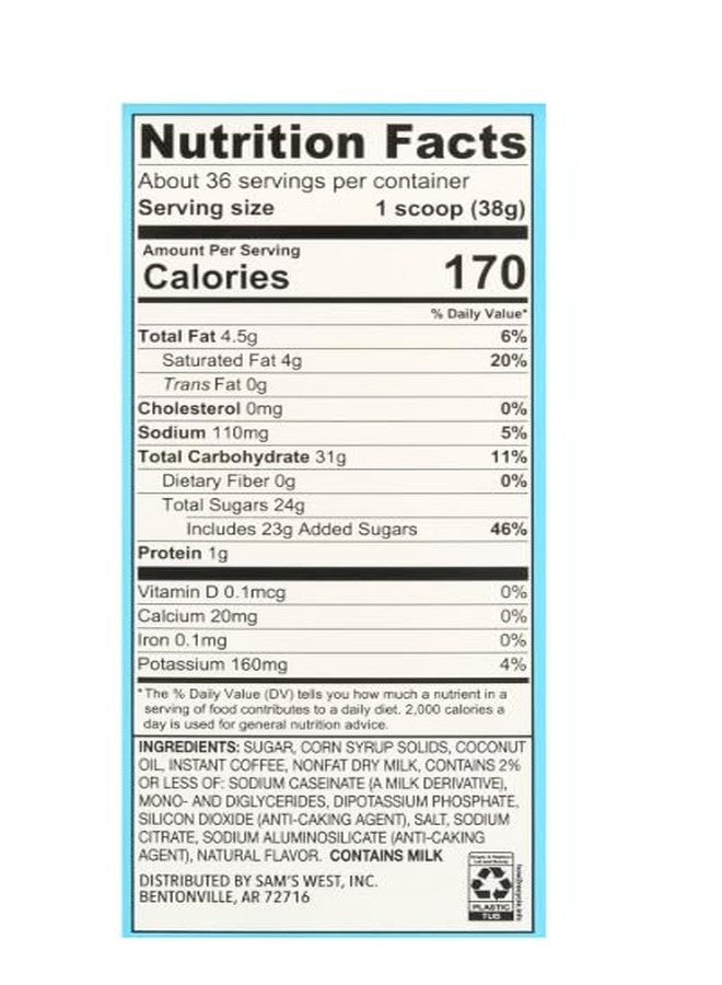 French Vanilla Cappuccino Beverage Mix, Arabica Coffee, 48 oz, 54 Servings, Hot or Cold - Image 3