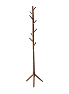 Daamudi Daamudi Freestanding Living Room Coat Rack With 3 Wood Prong Legs Sections Hooks for Coats And Hats Purse And Jacket Hanger Easy to Assemble Scarf Rack For Home or Office OAK  - Image 1