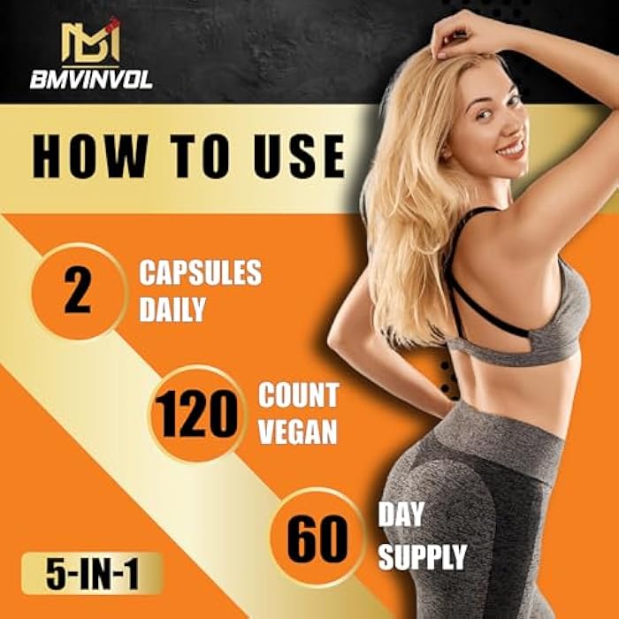 BMVINVOL Berberine HCl Supplement, Ceylon Cinnamon and Turmeric Capsules, Green Tea and Bitter Melon Capsules - 120 Capsules for 2 Month Supply - Image 3