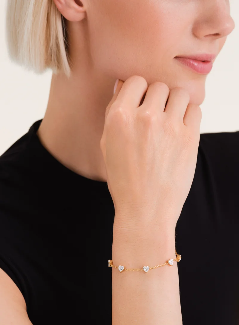 RoseField Rosefield Row of Hearts Bracelet - JBRHG-J1013