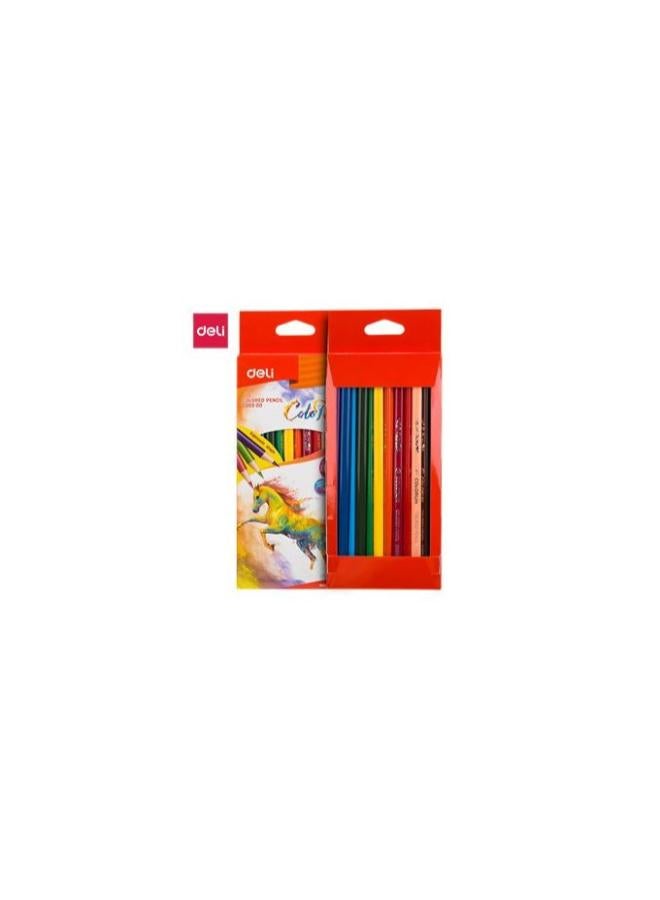 Deli Colored Pencils – 12 Colors (EC00300)