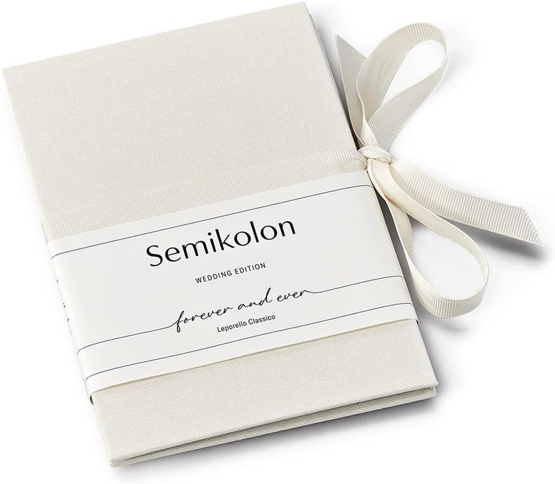 Semikolon 367181 Leporello Classico Wedding Edition 12.2 x 17.8 cm - 14 Photos - Accordion Photo Book - Cream Chamois - Image 1