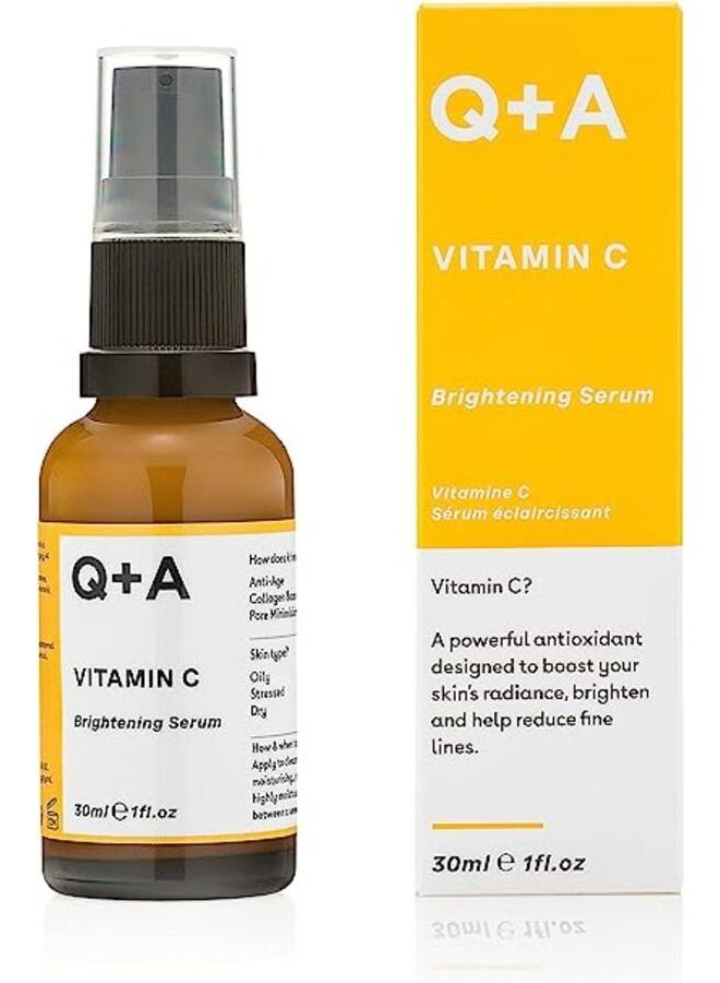 Q+A Anti-Aging Serum Rich In Vitamin C, Which Works To Lighten The Skin, Unify Its Color And Increase Collagen Production -30ml - Image 1